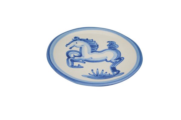 Bread and Butter Plate - Blue Horse on Sale