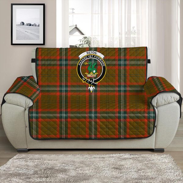 Seton Hunting Modern Tartan Crest Sofa Protector For Discount - Image 2