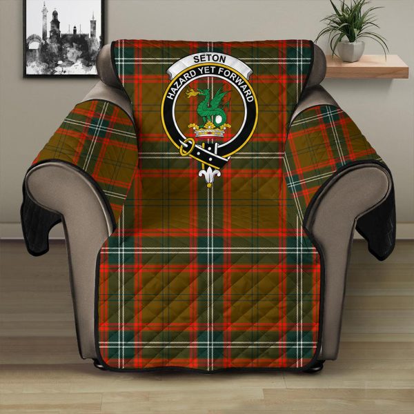 Seton Hunting Modern Tartan Crest Sofa Protector For Discount